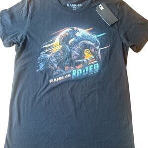 NWT RANK 45 Graphic T-Shirt Cowboy Western Saddle Bronc M